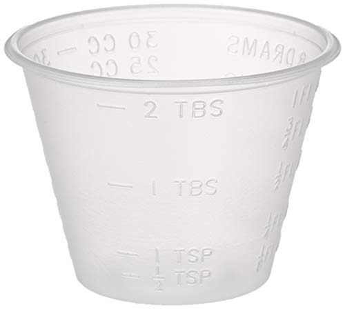 Dynarex 4258 Medicine Cup (Polyethylene) 100 Count, Clear