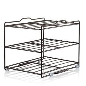 kitchen wrap organizer rack – cabinet organizer for food wrap and foil – pantry organization for parchment paper and plastic food bags