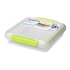 sistema 450ml sandwich box to go, one box (colors may vary)