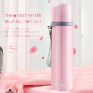 Thermos cup Coffee Thermos Bottle Coffee mugstainless steel cup Vacuum insulated cup Keep Drinks Hot or Cold (Pink, 22)