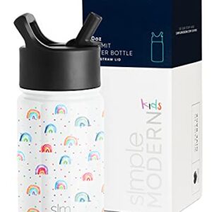 Simple Modern Kids Water Bottle with Straw Lid | Insulated Stainless Steel Reusable Tumbler for Toddlers, Girls, Boys | Summit Collection | 10oz, Rainbow Dream