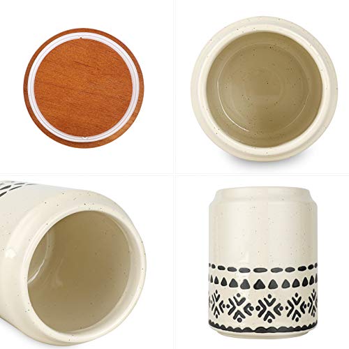 Kopmath Ceramic Kitchen Canister, Airtight Coffee Canister, 29 FL OZ (850 ml), Starry-Sky Bohemian Style, Sturdy & Dishwasher Safe, Food Storage Jar for Coffee Ground Sugar Tea Spice Nut Candy 1pc