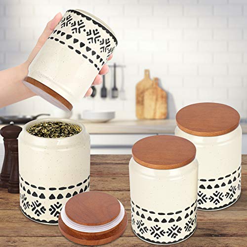 Kopmath Ceramic Kitchen Canister, Airtight Coffee Canister, 29 FL OZ (850 ml), Starry-Sky Bohemian Style, Sturdy & Dishwasher Safe, Food Storage Jar for Coffee Ground Sugar Tea Spice Nut Candy 1pc