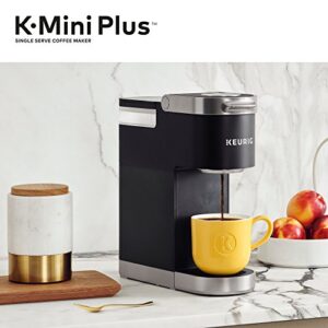 Keurig K-Mini Plus Coffee Maker, Single Serve K-Cup Pod Coffee Brewer, 6 to 12 oz. Brew Size, Stores up to 9 K-Cup Pods, Black