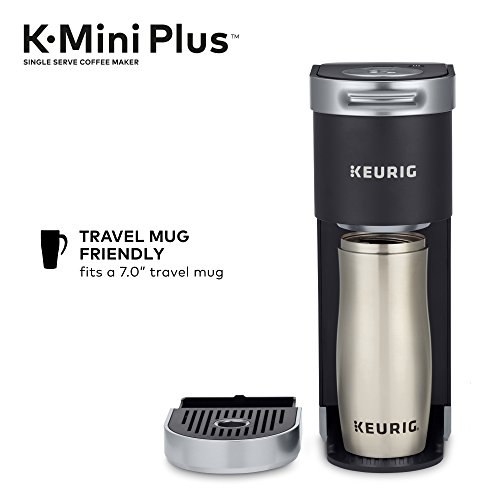 Keurig K-Mini Plus Coffee Maker, Single Serve K-Cup Pod Coffee Brewer, 6 to 12 oz. Brew Size, Stores up to 9 K-Cup Pods, Black