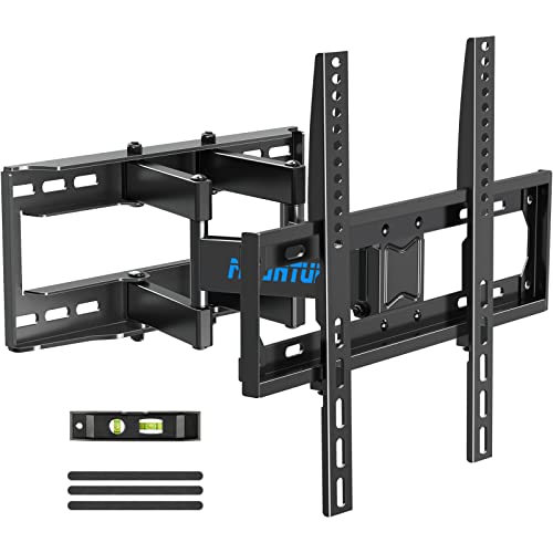 MOUNTUP TV Wall Mount - Full Motion TV Wall Mount for Most 26-65 Inch Flat and Curved TV up to 88 LBS, Wall Mount TV Bracket with Dual Swivel Articulating Rod Max VESA 400x400mm MU0010