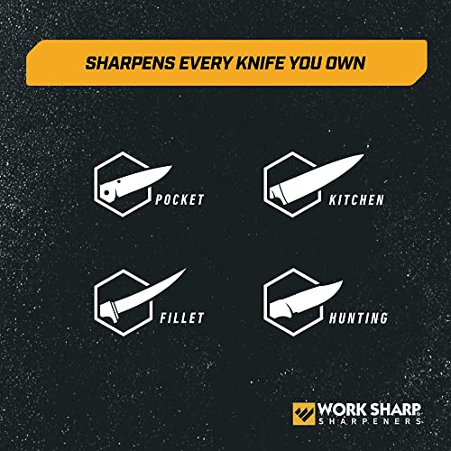 Work Sharp Precision Adjust Elite Knife Sharpener Including Additional Sharpening Stones and Carry Case