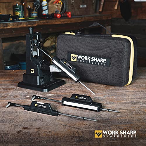 Work Sharp Precision Adjust Elite Knife Sharpener Including Additional Sharpening Stones and Carry Case