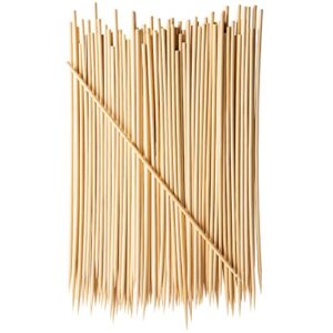 [100 count] 12″ bamboo shish kabob / kebab skewer wood sticks for bbqs, appetizers, corn dog, & grilling