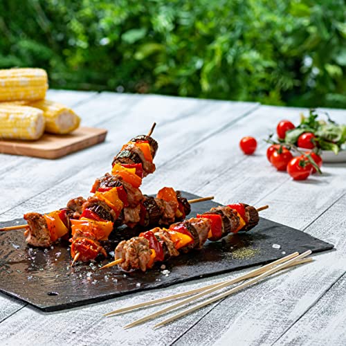 [100 Count] 12" Bamboo Shish Kabob / Kebab Skewer Wood Sticks for BBQs, Appetizers, Corn Dog, & Grilling