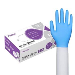 daddy’s choice disposable blue nitrile gloves, size large, no latex, no powder, safe working gloves, house cleaning gloves,100pcs (large)
