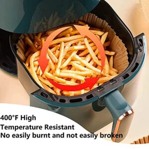 Air Fryer Disposable Paper Liner, 100PCS Non-stick Disposable Liners, Baking Paper for Air Fryer Oil-proof, Water-proof, Food Grade Parchment for Baking Roasting Microwave (100Pcs-6.3 inch)