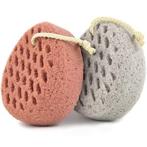 baimei bath sponge, sponge loofah body scrubber, shower pouf cleaning loofahs sponge, shower use sponge (2pcs)