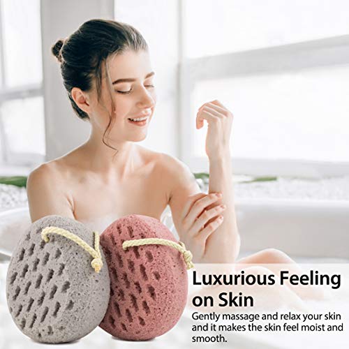 BAIMEI Bath Sponge, Sponge Loofah Body Scrubber, Shower Pouf Cleaning Loofahs Sponge, Shower Use Sponge (2pcs)