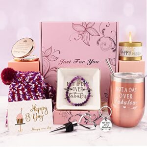 gumry birthday gifts for women, fabulous gift basket tumbler relaxation gifts for women,happy birthday gifts for her women friends sister mom-unique gifts for women who have everything