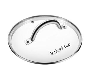 instant pot tempered glass lid, stainless steel rim, for 5 qt/l or 6 qt/l models