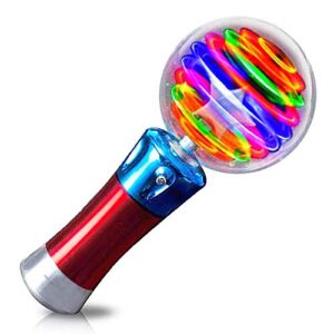 artcreativity light up magic ball toy wand for kids – flashing led wand for boys and girls – thrilling spinning light show – batteries included – fun gift or birthday party favor – classroom prizes