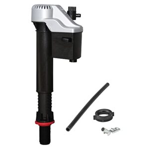 Korky 528MP QuietFILL Platinum Fill Valve-Fits Most Toilets-Easy to Install-Made in USA, Universal 99%, Black