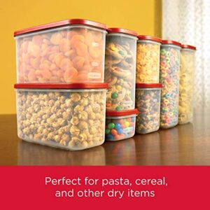 Rubbermaid Premium Modular Food Lids, Cereal Keeper, 2-Pack, 18-Cup Stacking, Space Saving Plastic Storage Containers, Clear