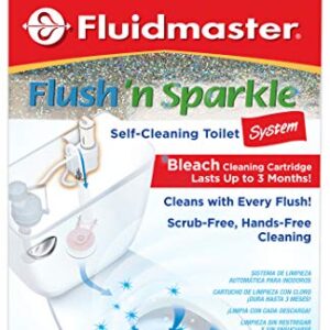 Fluidmaster 8300 Flush 'n Sparkle Automatic Toilet Bowl Cleaning System with Bleach Cartridge