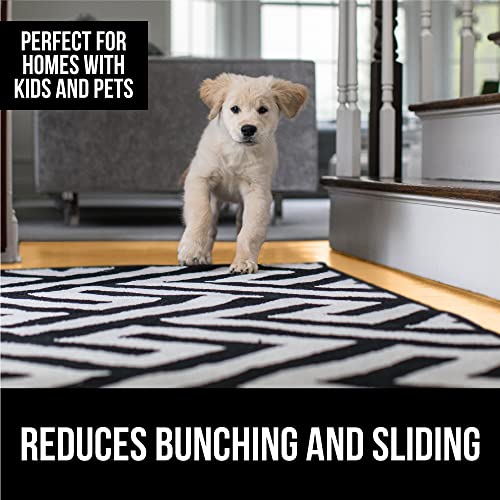 Gorilla Grip Extra Strong Rug Pad Gripper, Grips Keep Area Rugs in Place, Thick, Slip and Skid Resistant Pads for Hard Floors, Under Carpet Mat Cushion and Hardwood Floor Protection, 2x3 FT