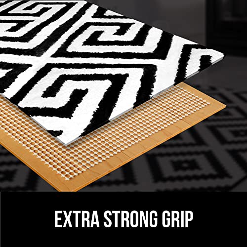 Gorilla Grip Extra Strong Rug Pad Gripper, Grips Keep Area Rugs in Place, Thick, Slip and Skid Resistant Pads for Hard Floors, Under Carpet Mat Cushion and Hardwood Floor Protection, 2x3 FT