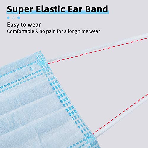 Bigox Face Mask Disposable Earloop Blue 50Pcs