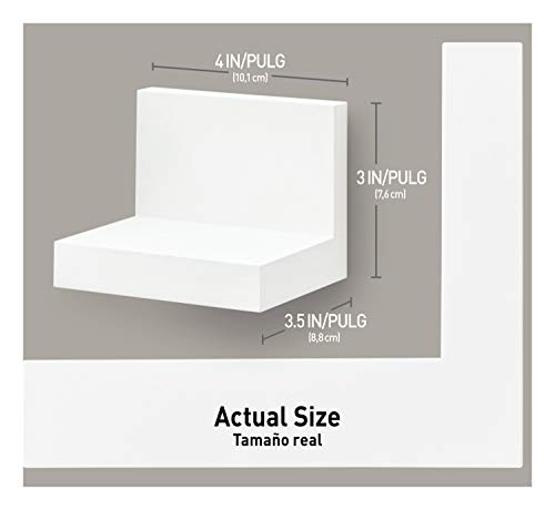 Command Display Ledges, Quartz, 2-Ledges, 8-Medium Foam Strips (HOM23Q-2ES), Great for dorm decor