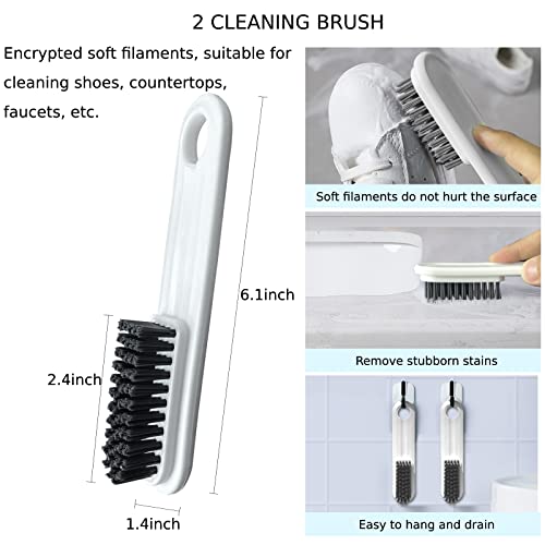 Toilet Brush, 2 Pack Toilet Bowl Brush and Holder with Ventilated Holder, Bathroom Accessories Toilet Bowl Cleaners with Silicone Bristles, Cleaning Supplies Toilet Cleaner Brush for Deep Cleaning