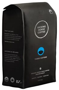 kicking horse coffee, three sisters, medium roast, whole bean, 2.2 pound – certified organic, fairtrade, kosher coffee