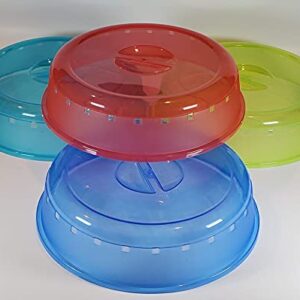 Rock 4 Pack of Microwave Plate Bowl Splatter Cover. Keep Your Microwave Clean While Heating Messy Items with Vented, Colorful Lids! (4100)