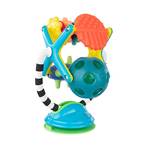 Sassy Teethe & Twirl Sensation Station 2-in-1 Suction Cup High Chair Toy | Developmental Tray Toy for Early Learning | for Ages 6 Months and Up