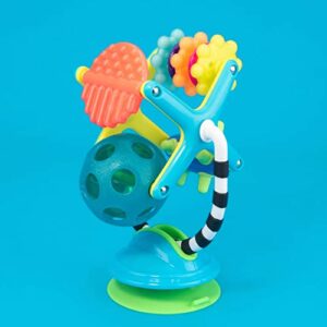 Sassy Teethe & Twirl Sensation Station 2-in-1 Suction Cup High Chair Toy | Developmental Tray Toy for Early Learning | for Ages 6 Months and Up