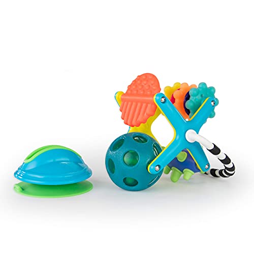 Sassy Teethe & Twirl Sensation Station 2-in-1 Suction Cup High Chair Toy | Developmental Tray Toy for Early Learning | for Ages 6 Months and Up