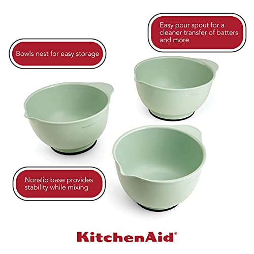 KitchenAid Classic Mixing Bowls, Set of 3, Pistachio