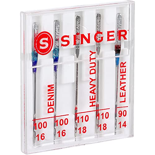 SINGER 04801 Universal Heavy Duty Sewing Machine Needles, 5-Count