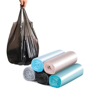 trash bags, 4 gallons 100 counts small garbage bags for office, kitchen,bedroom waste bin, 15 liters strong rubbish bags,wastebasket bags…