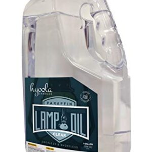 Hyoola Liquid Paraffin Lamp Oil - Clear Smokeless, Odorless, Ultra Clean Burning Fuel for Indoor and Outdoor Use - 1 Gallon