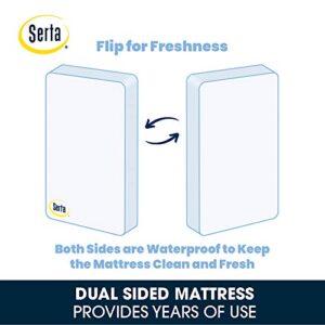 Serta Perfect Slumber Dual Sided Crib and Toddler Mattress - Waterproof - Hypoallergenic - Premium Sustainably Sourced Fiber Core -GREENGUARD Gold Certified (Non-Toxic) -7 Year Warranty - Made in USA