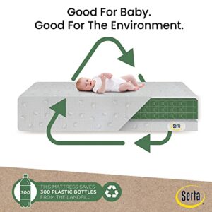 Serta Perfect Slumber Dual Sided Crib and Toddler Mattress - Waterproof - Hypoallergenic - Premium Sustainably Sourced Fiber Core -GREENGUARD Gold Certified (Non-Toxic) -7 Year Warranty - Made in USA