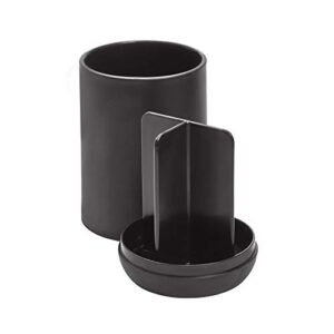 iDesign Toothbrush Holder for Normal Toothbrushes, Spin Brushes, and Toothpaste, The Cade Collection - 3" x 3" x 4. 5", Matte Black