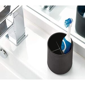 iDesign Toothbrush Holder for Normal Toothbrushes, Spin Brushes, and Toothpaste, The Cade Collection - 3" x 3" x 4. 5", Matte Black