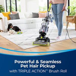 Bissell CleanView Swivel Pet Reach Vacuum Cleaner, Full-Size, Silver,Electric Green