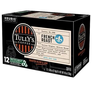 Tully's Coffee French Roast Keurig Single-Serve K-Cup Pods, Dark Roast Coffee, 12 Count