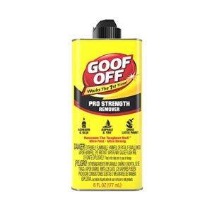 goof off professional strength remover, 6 fl. oz, latex paint and adhesive remover
