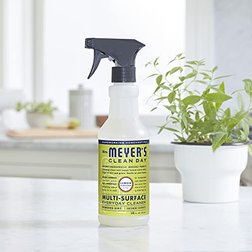 Mrs. Meyer's Kitchen Essentials Set, Includes: Hand Soap, Dish Soap, and All Purpose Cleaner, Lemon Verbena, 3 Count Pack