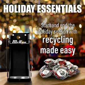 Mckay 16oz Metal Can Crusher, Heavy-Duty Wall-Mounted Smasher for Aluminum Seltzer, Soda, Beer Cans and Bottles for Recycling, Gadgets for Home (Black)