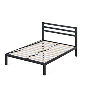 ZINUS Mia Metal Platform Bed Frame with Headboard / Wood Slat Support / No Box Spring Needed / Easy Assembly, Queen