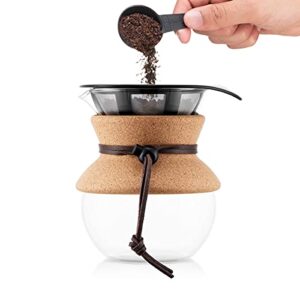 Bodum Pour Over Coffee Maker, 17 Ounce, .5 Liter, Cork Band