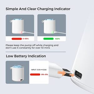 FLEXTAILGEAR Tiny Pump Portable Air Pump Ultra-Mini Air Pump with 1300mAh Battery USB Rechargeable to Inflate Deflate for Pool Floats Air Bed Air Mattress Swimming Ring Vacuum Storage Bags (Grey)